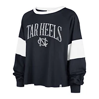 T-shirt à manches longues '47 Navy North Carolina Tar Heels Upside Rhea Raglan pour femmes