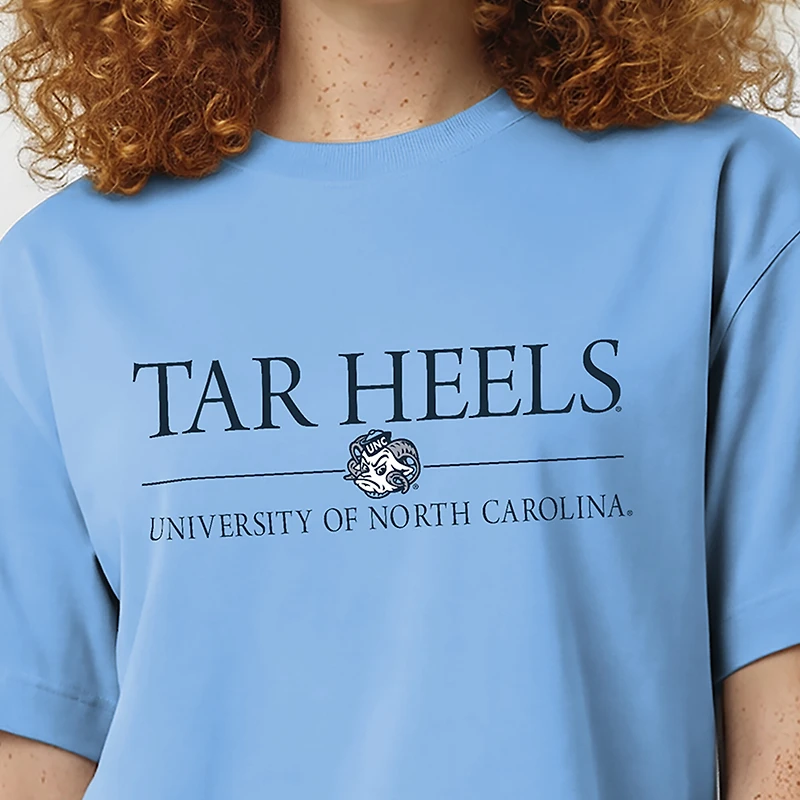 Women's Champion Carolina Blue North Tar Heels Waist Length Wordmark T-Shirt