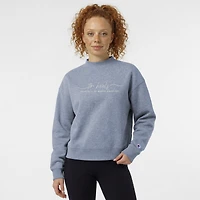 Women's Champion  Light Blue North Carolina Tar Heels Triumph Mock Neck Sweatshirt