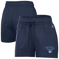 Women's Champion  Navy North Carolina Tar Heels Powerblend Elastic Waist Shorts
