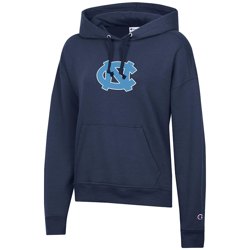 Women's Champion Navy North Carolina Tar Heels Powerblend Fleece Hoodie