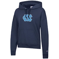 Women's Champion Navy North Carolina Tar Heels Powerblend Fleece Hoodie