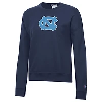 Women's Champion Navy North Carolina Tar Heels Powerblend Sweatshirt