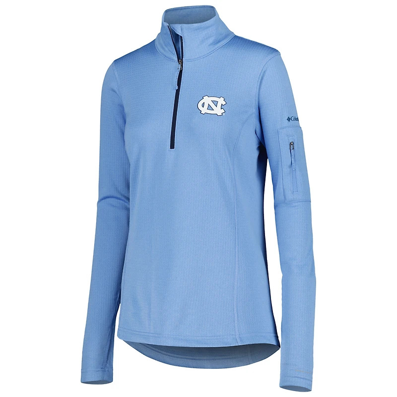 Women's Columbia Light Blue North Carolina Tar Heels Park View Omni-Wick Half-Zip Top