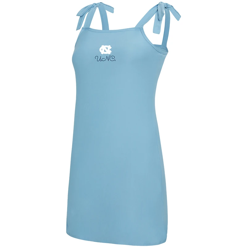 Chemise de nuit à épaules nouées Concepts Sport bleu clair pour femme, North Carolina Tar Heels