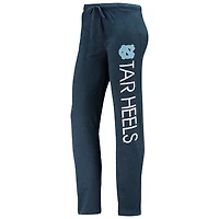 Ensemble de nuit Concepts Sport pour femmes, bleu marine/bleu Caroline, débardeur et pantalon à talons Tar Heels Caroline du Nord