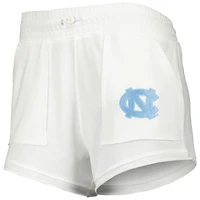 Concepts Sport - Ensemble t-shirt et short à manches longues encolure crantée de la Caroline du Nord pour femmes, blanc