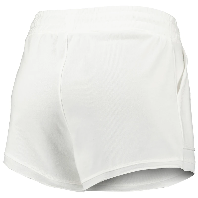 Concepts Sport - Ensemble t-shirt et short à manches longues encolure crantée de la Caroline du Nord pour femmes, blanc
