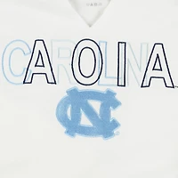 Concepts Sport - Ensemble t-shirt et short à manches longues encolure crantée de la Caroline du Nord pour femmes, blanc