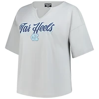 Women's Fanatics Gray North Carolina Tar Heels Plus Winning Gear Notch Neck T-Shirt