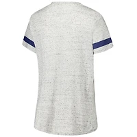 Women's Fanatics Heather Gray North Carolina Tar Heels Plus Lace-Up V-Neck T-Shirt