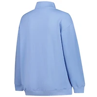 Pull zippé grande taille bleu clair/bleu marine pour femme Fanatics des Tar Heels de Caroline du Nord