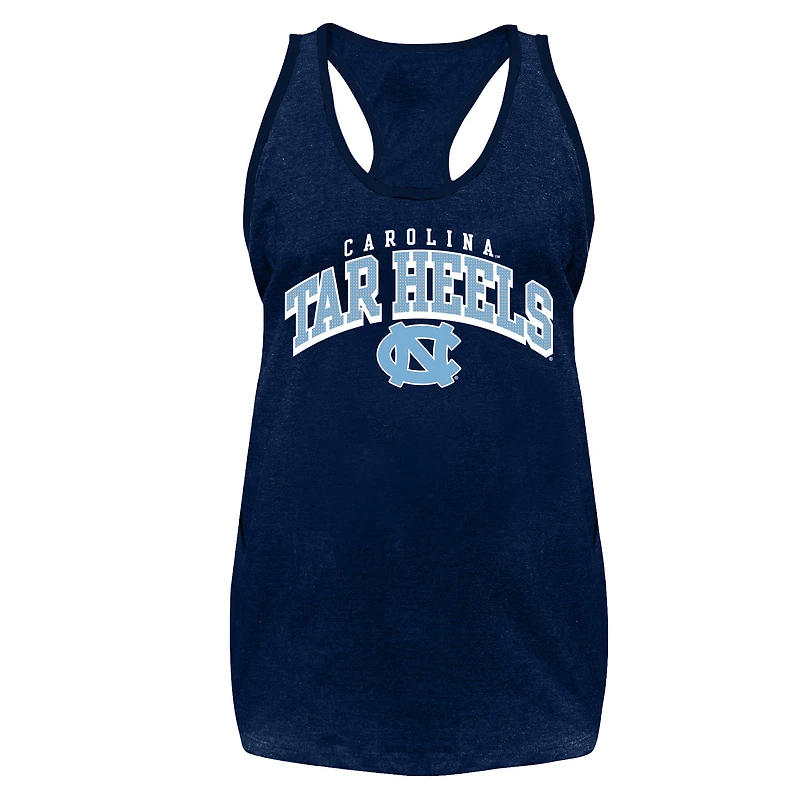 Women's Fanatics Navy North Carolina Tar Heels Plus Arch Tank Top