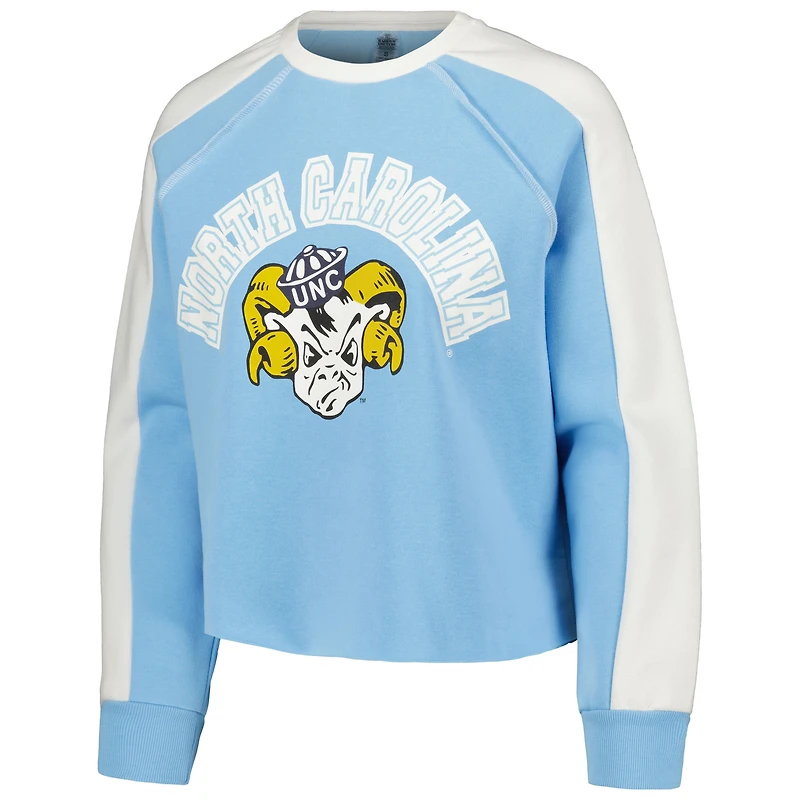 Sweat-shirt court raglan Gameday Couture Carolina Blue North Tar Heels pour femme