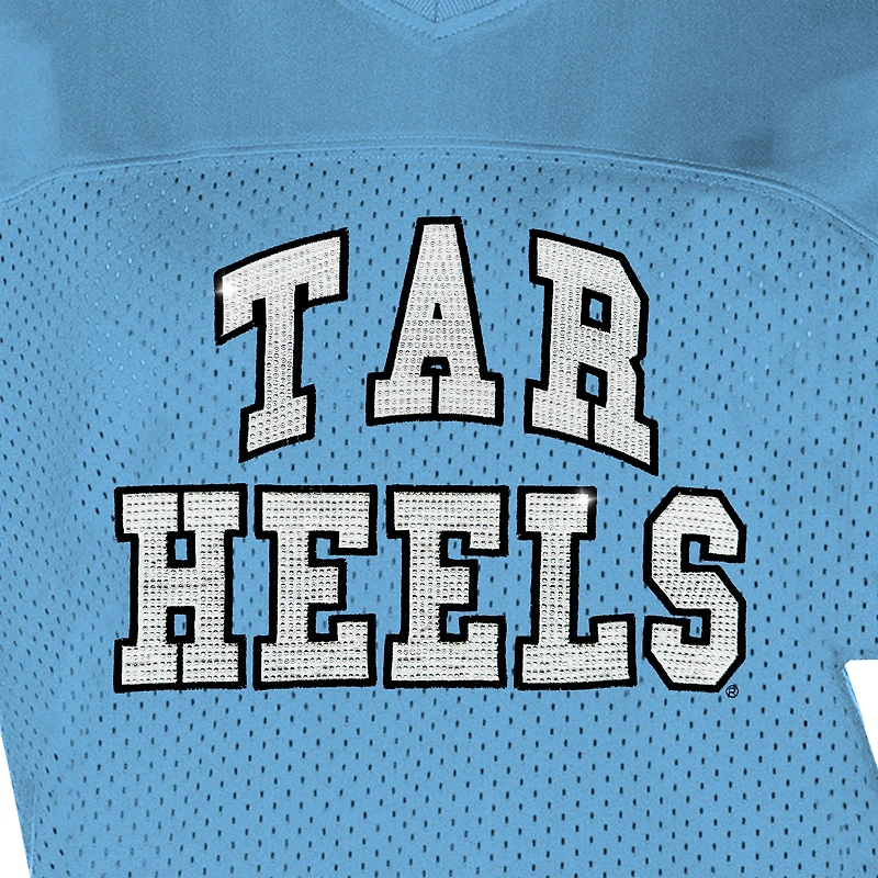 Women's Gameday Couture Light Blue North Carolina Tar Heels Until Kickoff Rhinestone Fashion T-Shirt