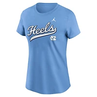 Women's Jordan Brand Carolina Blue North Tar Heels Local Script T-Shirt