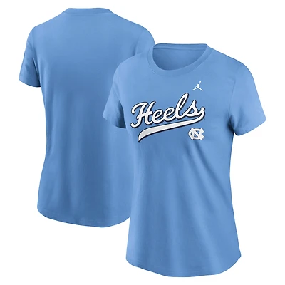 T-shirt Jordan Brand Carolina Blue pour femme, motif local des Tar Heels de Caroline du Nord