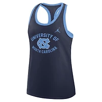 Débardeur dos nageur Jordan Brand bleu marine pour femme, modèle North Carolina Tar Heels Uni-Name Tri-Blend Dri-FIT.