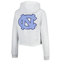 Sweat à capuche court League Collegiate Wear Ash North Carolina Tar Heels 2-Hit 1636 pour femmes