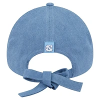 Casquette ajustable New Era en denim pour femme, modèle A-Frame 9FORTY, des Tar Heels de Caroline du Nord