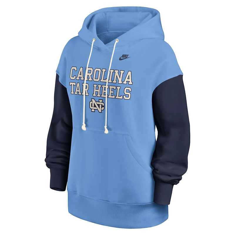 Women's Nike Carolina Blue/Navy North Tar Heels Oversized Legacy Phoenix Pullover Hoodie