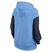 Sweat à capuche surdimensionné Nike Carolina Tar Heels pour femme, bleu marine/bleu marine, Legacy Phoenix