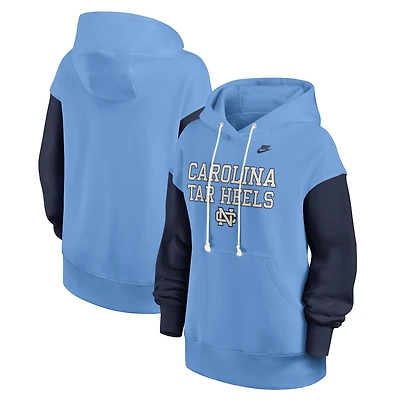 Women's Nike Carolina Blue/Navy North Tar Heels Oversized Legacy Phoenix Pullover Hoodie