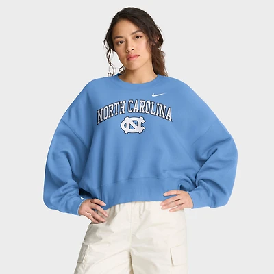 Women's Nike Carolina Blue North Tar Heels Oversized Phoenix Arch Pullover Sweatshirt