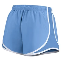 Short Nike Carolina Blue pour femme des Tar Heels de Caroline du Nord Primetime Tempo Dri-FIT
