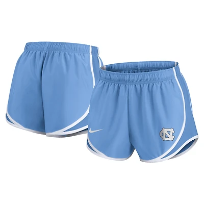 Short Nike Carolina Blue pour femme des Tar Heels de Caroline du Nord Primetime Tempo Dri-FIT