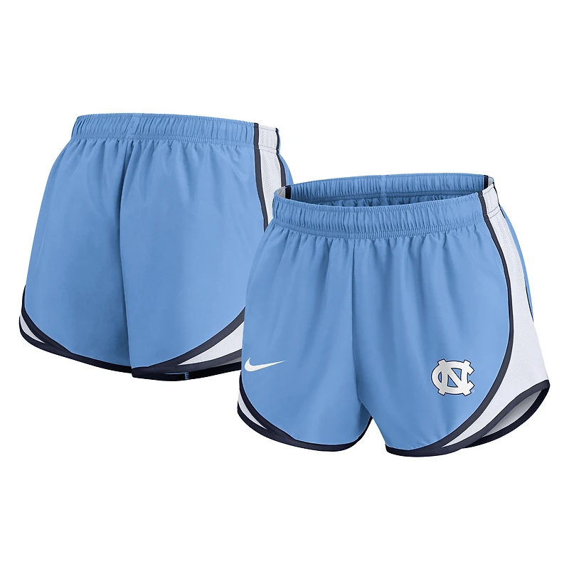 Short Nike Carolina Blue pour femme des Tar Heels de Caroline du Nord Spring Break Tempo Dri-FIT