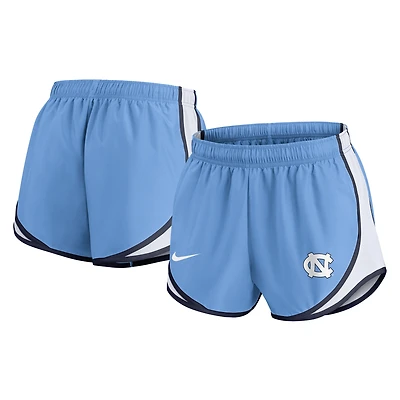 Short Nike Carolina Blue pour femme des Tar Heels de Caroline du Nord Spring Break Tempo Dri-FIT