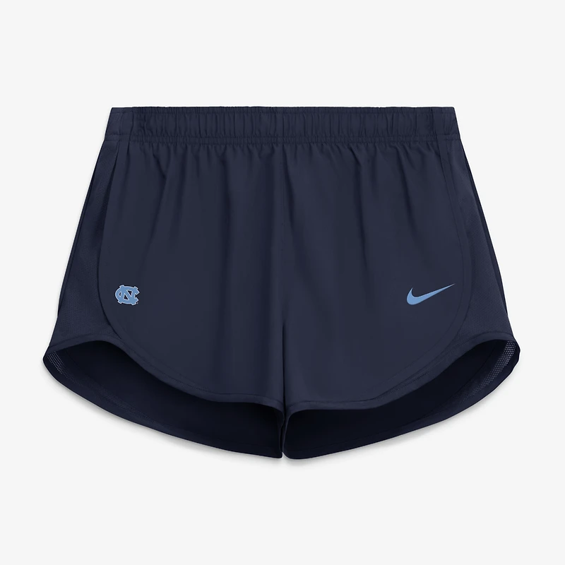 Women's Nike Navy North Carolina Tar Heels Tempo Mid-Rise Dri-FIT Shorts