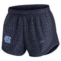 Women's Nike Navy North Carolina Tar Heels Tempo Pattern Dri-FIT Shorts