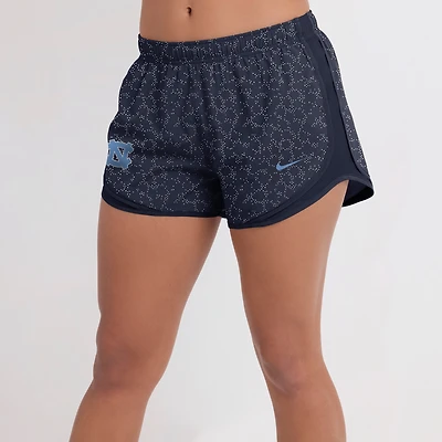 Short Nike Dri-FIT pour femme, motif Tempo, bleu marine, North Carolina Tar Heels