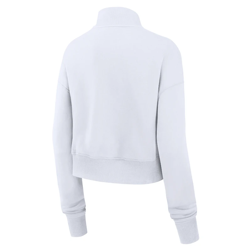 Women's Nike White North Carolina Tar Heels Legacy Elevated Logo Half-Zip Sweatshirt