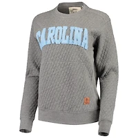 Sweat-shirt matelassé à enfiler pour femme Pressbox Heather Charcoal North Carolina Tar Heels Moose