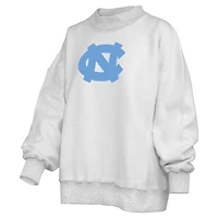 Women's Pressbox  Heather Gray North Carolina Tar Heels Reversible Sweatshirt
