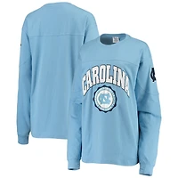 Women's Pressbox Light Blue North Carolina Tar Heels Edith Long Sleeve Oversized Top