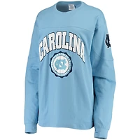 Women's Pressbox Light Blue North Carolina Tar Heels Edith Long Sleeve Oversized Top