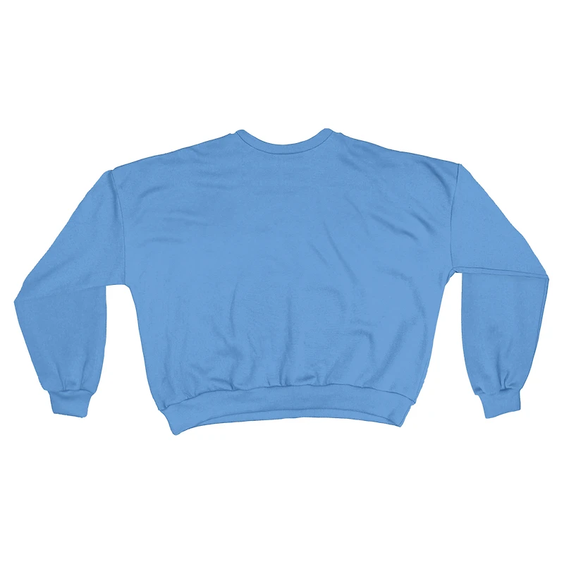 Women's Pressbox Light Blue North Carolina Tar Heels Oversized Janice Waist-Length Sweatshirt