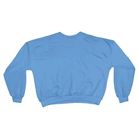 Women's Pressbox Light Blue North Carolina Tar Heels Oversized Janice Waist-Length Sweatshirt