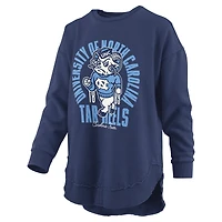 T-shirt à manches longues Pressbox Navy North Carolina Tar Heels Blitz pour femmes