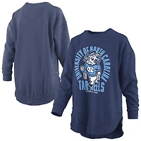 T-shirt à manches longues Pressbox Navy North Carolina Tar Heels Blitz pour femmes