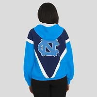 Women's WEAR by Erin Andrews Blue/Navy North Carolina Tar Heels Colorblock Full-Zip Hoodie Windbreaker Jacket