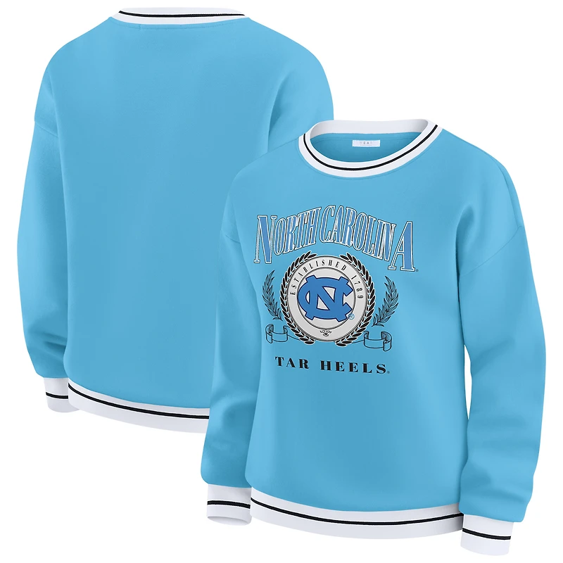 Women's WEAR by Erin Andrews Carolina Blue North Tar Heels Seal Sweatshirt