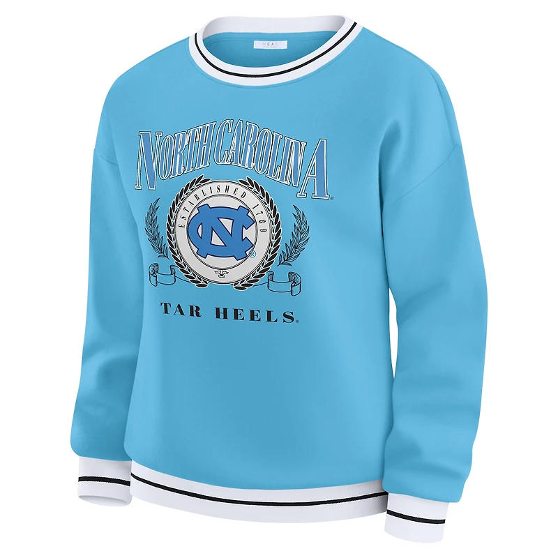 Women's WEAR by Erin Andrews Carolina Blue North Tar Heels Seal Sweatshirt