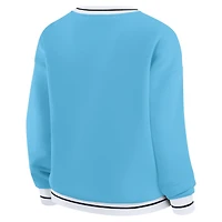 Sweat-shirt bleu Carolina Tar Heels Seal pour femme par Erin Andrews
