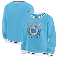 Women's WEAR by Erin Andrews Carolina Blue North Tar Heels Seal Sweatshirt