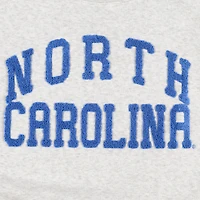 Women's ZooZatz Oatmeal North Carolina Tar Heels Core Chenille Cropped Pullover Sweatshirt